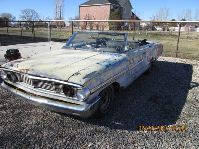 1964 Yellow Ford Galaxie Convertible