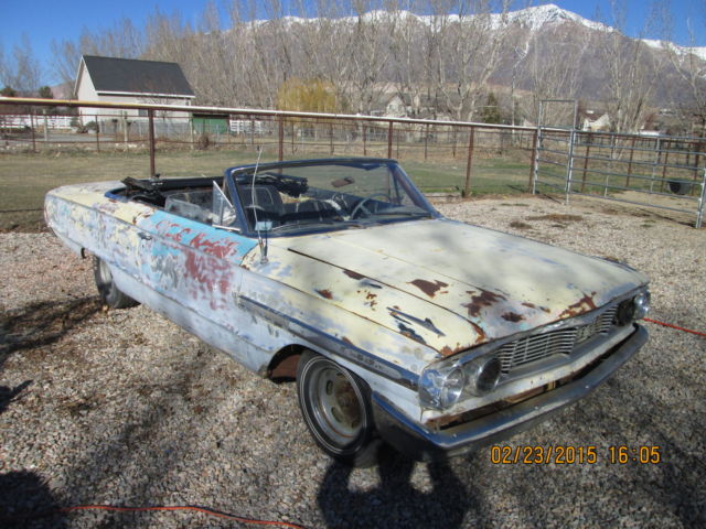 1964 Yellow Ford Galaxie Convertible