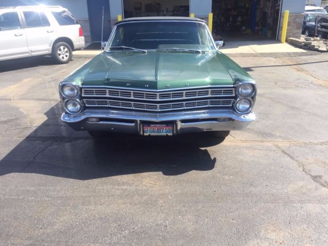 1967 green Ford Galaxie Convertible