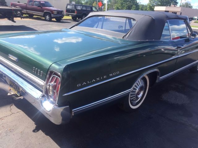 1967 green Ford Galaxie Convertible