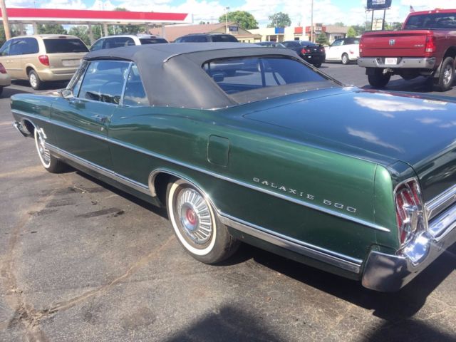 1967 green Ford Galaxie Convertible