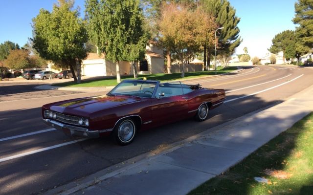 1969 Burgundy Ford Galaxie Convertible