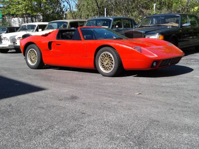 1969 Ferrari red Ford Ford GT 2 seat roadster