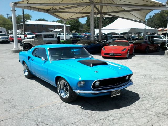 1969 Blue Ford Mustang Hatchback
