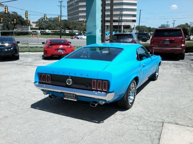 1969 Blue Ford Mustang Hatchback