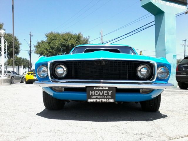 1969 Blue Ford Mustang Hatchback