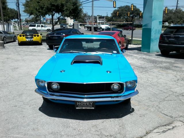 1969 Blue Ford Mustang Hatchback