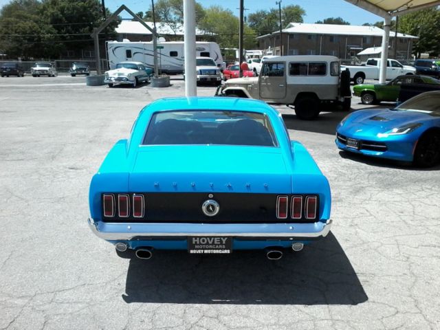 1969 Blue Ford Mustang Hatchback