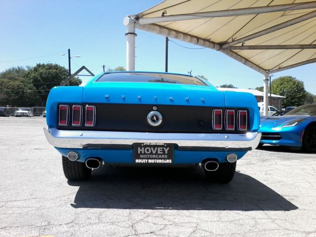 1969 Blue Ford Mustang Hatchback