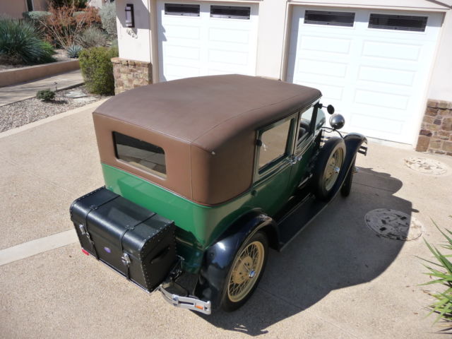 1928 Green- two tone Ford Model A 4-Door