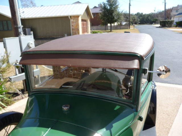 1928 Green- two tone Ford Model A 4-Door