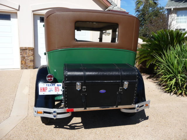 1928 Green- two tone Ford Model A 4-Door