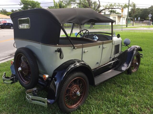 1929 Beige and Black Ford Model A Convertible