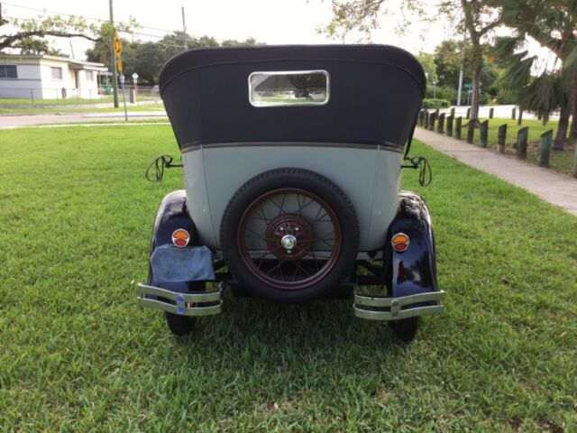 1929 Beige and Black Ford Model A Convertible