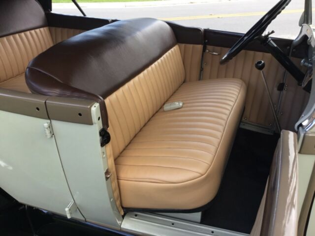 1929 Beige and Black Ford Model A Convertible
