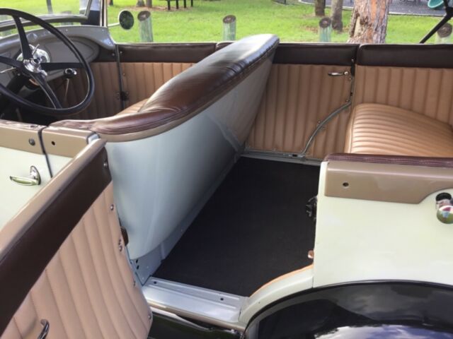 1929 Beige and Black Ford Model A Convertible