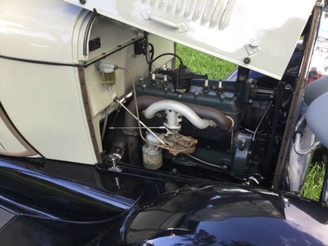 1929 Beige and Black Ford Model A Convertible
