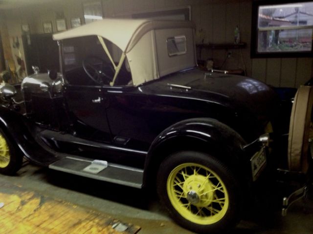 1929 Black Ford Model A Roadster