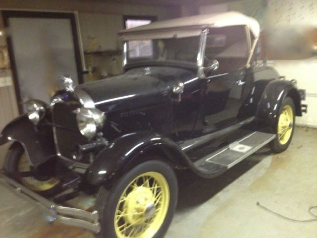 1929 Black Ford Model A Roadster