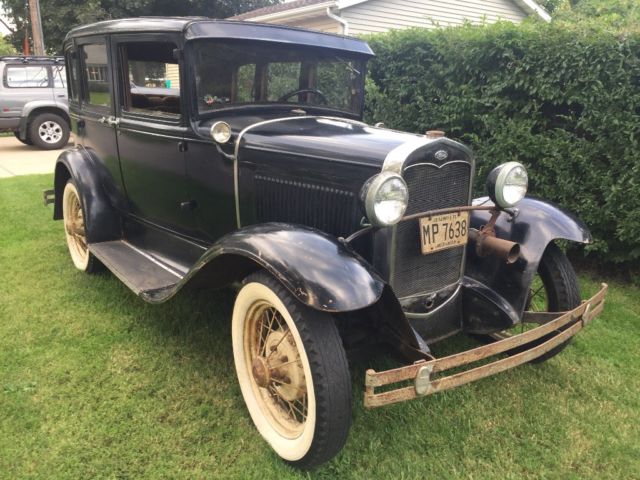 1930 Black Ford Model A Sedan