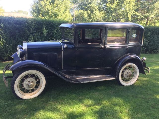 1930 Black Ford Model A Sedan
