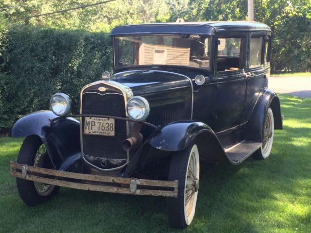 1930 Black Ford Model A Sedan