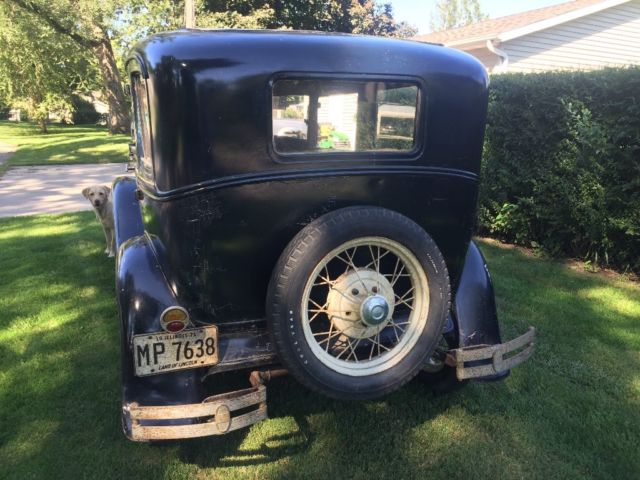 1930 Black Ford Model A Sedan