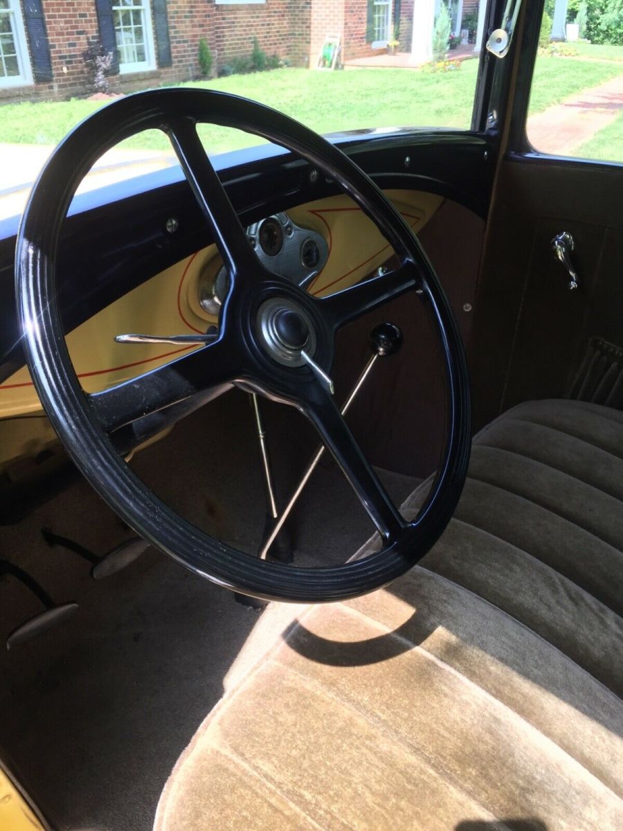 1930 Yellow Ford Model A Coupe