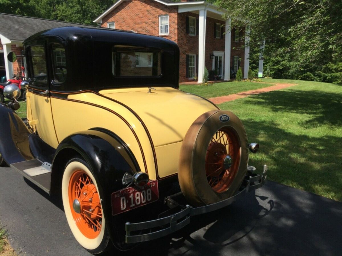 1930 Yellow Ford Model A Coupe