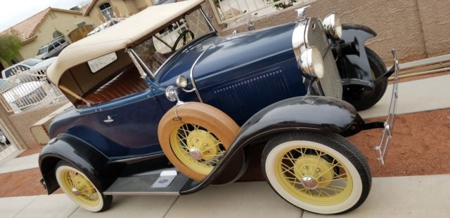 1931 Blue Ford Model A Roadster
