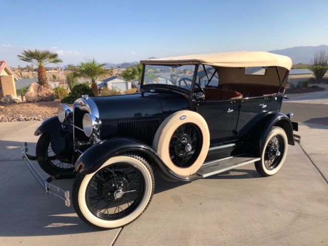 1929 Burgundy Ford Pheaton Convertible