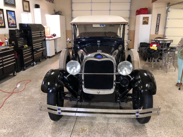 1929 Burgundy Ford Pheaton Convertible