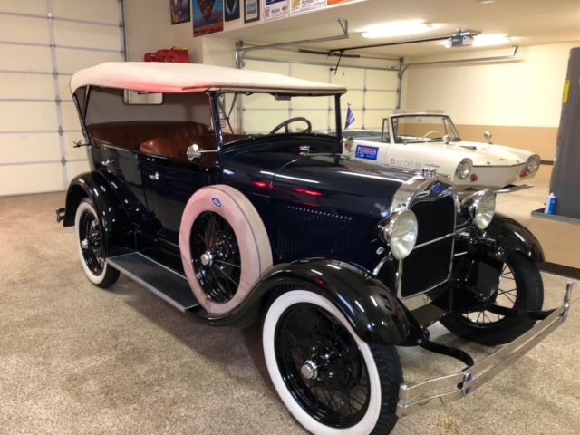 1929 Burgundy Ford Pheaton Convertible
