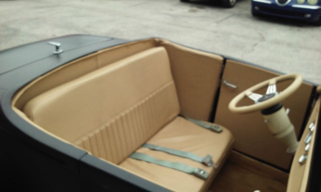 1929 Satin Black Ford Model A Two door roadster