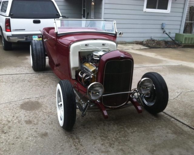 1934 Maroon Ford Model A Convertible