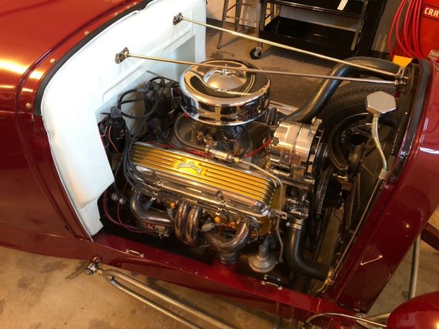 1934 Maroon Ford Model A Convertible