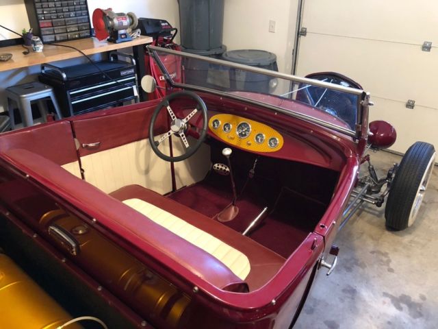 1934 Maroon Ford Model A Convertible