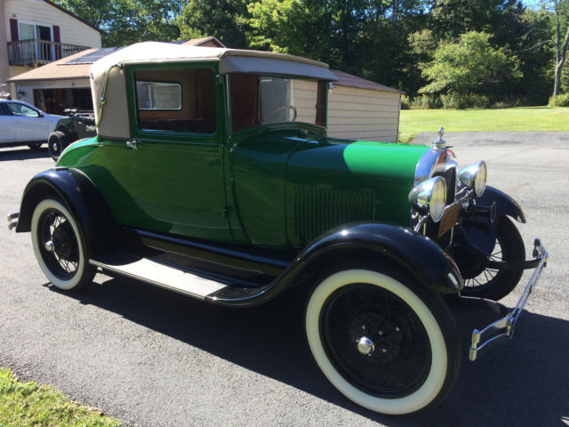 1928 Green Ford Model A Coupe