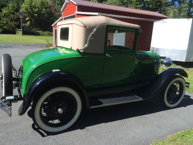 1928 Green Ford Model A Coupe