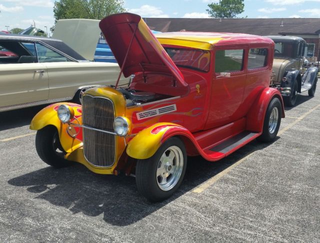 1928 Red Ford Model A Sedan