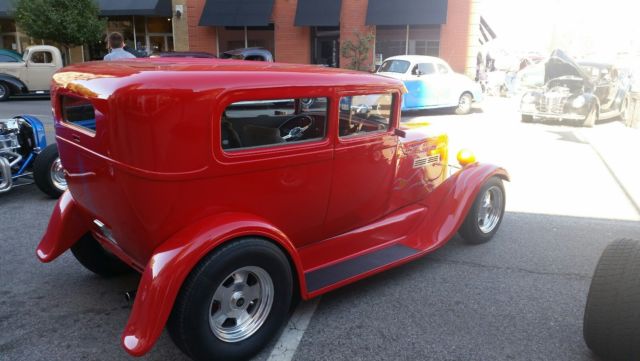 1928 Red Ford Model A Sedan