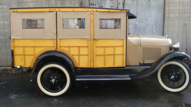 1929 Beige Ford Model A Wood wagon