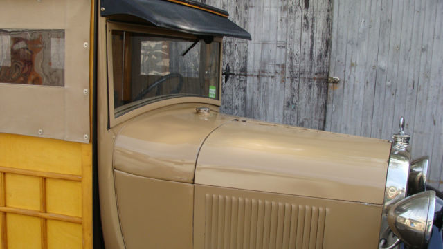 1929 Beige Ford Model A Wood wagon