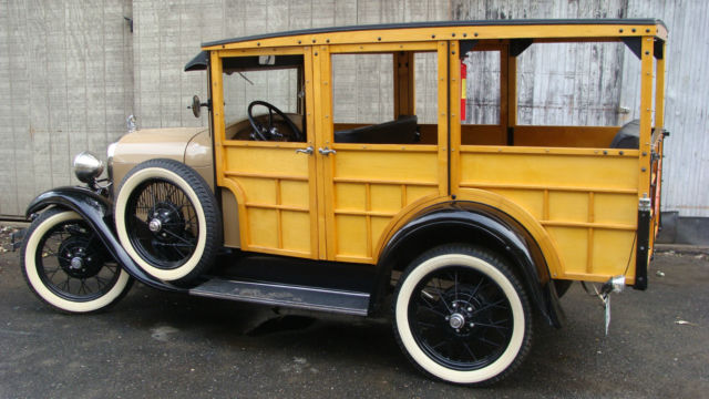 1929 Beige Ford Model A Wood wagon
