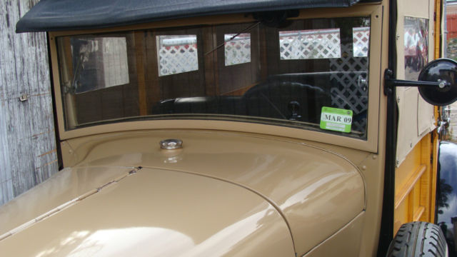 1929 Beige Ford Model A Wood wagon