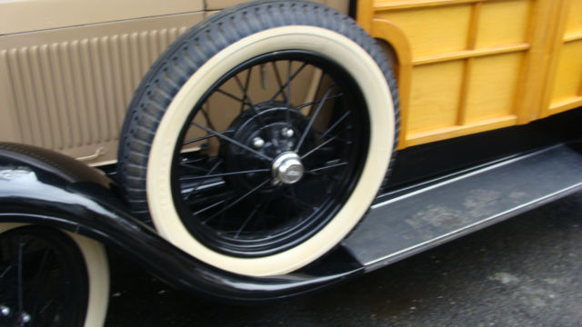 1929 Beige Ford Model A Wood wagon