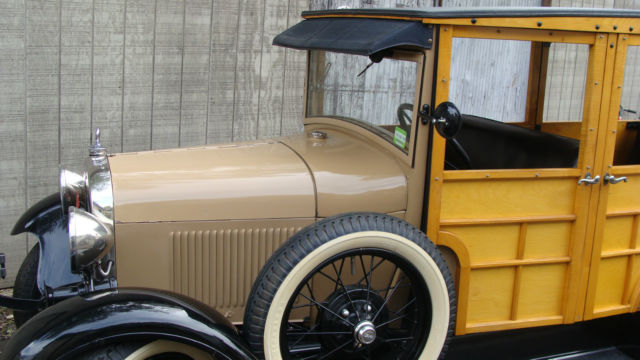 1929 Beige Ford Model A Wood wagon