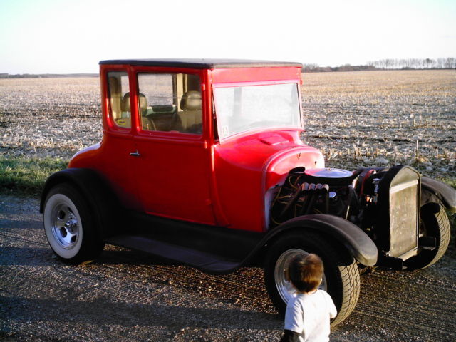 1927 Red Ford Model T 2 door coupe