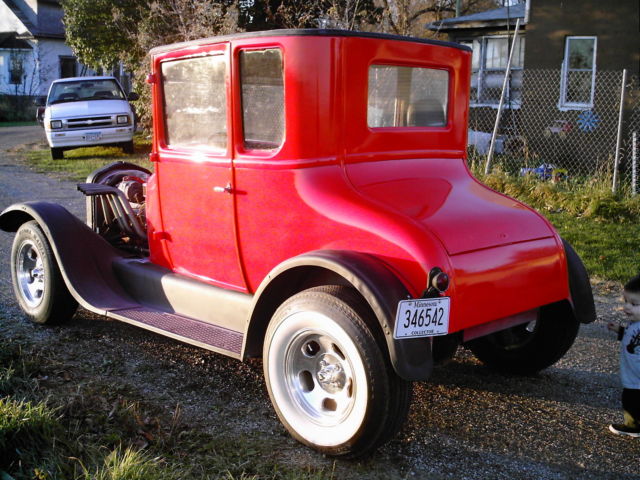 1927 Red Ford Model T 2 door coupe