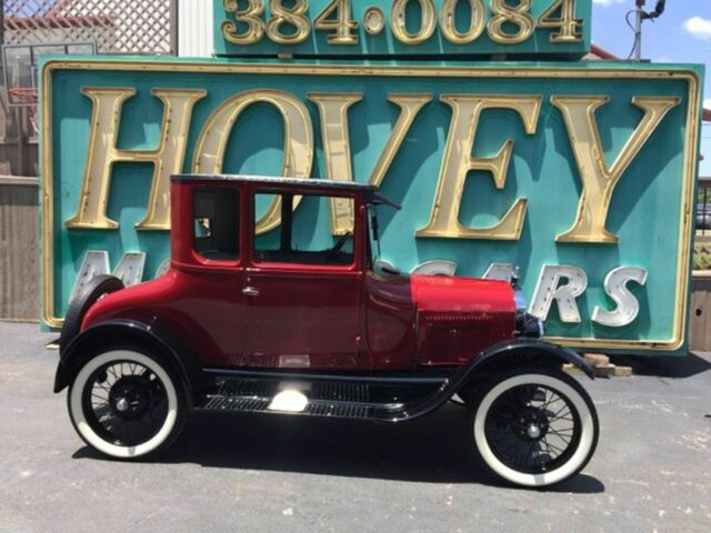 1926 Burgundy Ford Model T Coupe